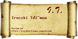 Ireczki Tímea névjegykártya